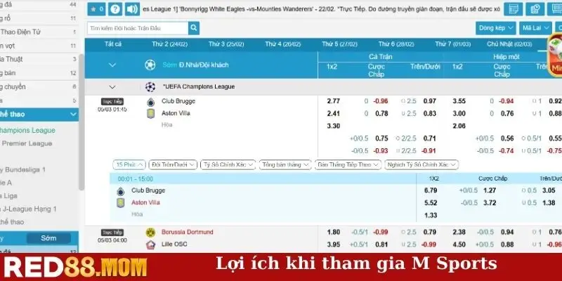 Lợi ích khi tham gia M Sports