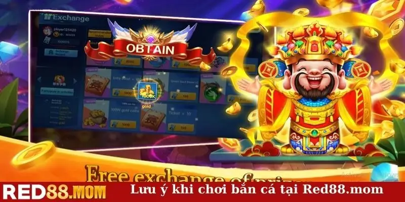 Lưu ý khi chơi bắn cá tại Red88.mom