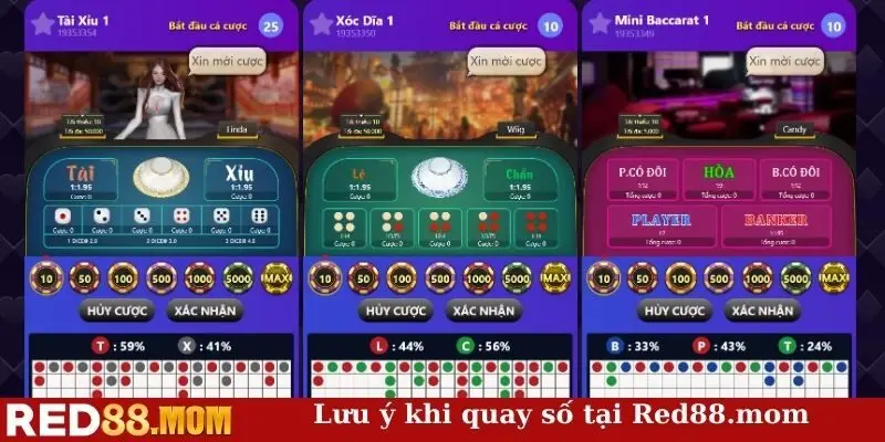 Lưu ý khi quay số tại Red88.mom
