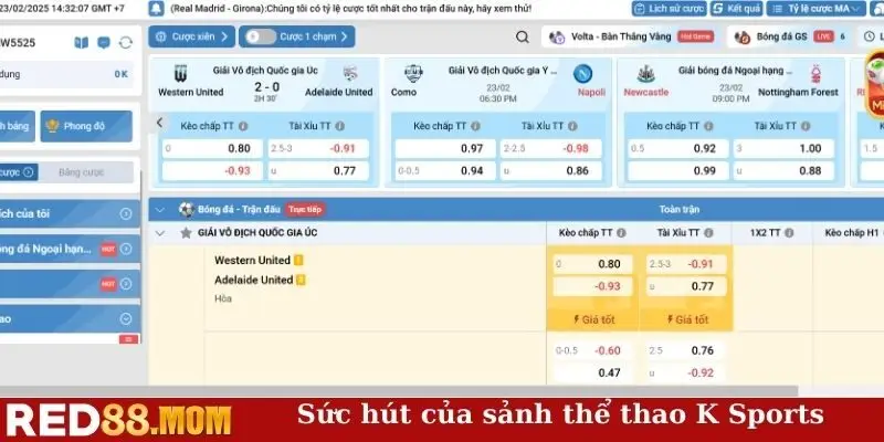 Sức hút của sảnh thể thao K Sports