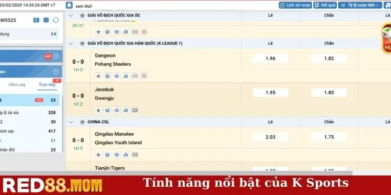 Tính năng nổi bật của K Sports