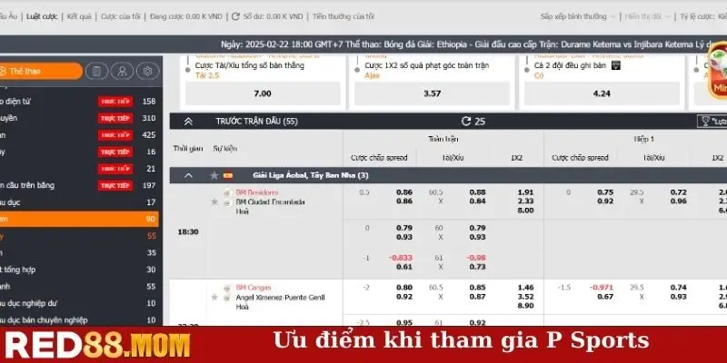 Ưu điểm khi tham gia P Sports