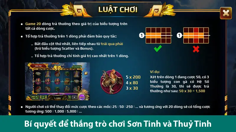 Bật mí bí quyết chơi nổ hũ Sơn Tinh Thủy Tinh mang lại hiệu quả cao